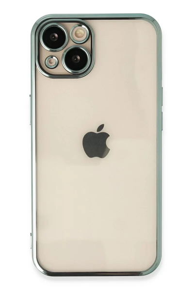 Apple iPhone 13 Kılıf Lensli Silikon - Yeşil