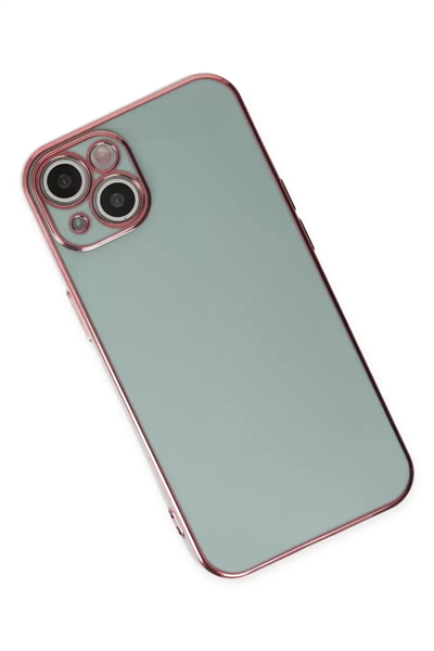 Apple iPhone 13 Kılıf Volet Silikon - Açık Yeşil