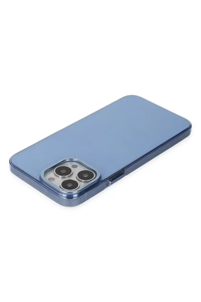 Apple iPhone 13 Pro Kılıf Anka PC Sert Metal Kapak - Mavi