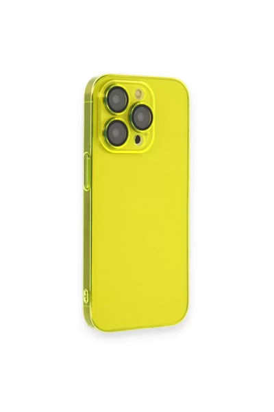 Apple iPhone 13 Pro Kılıf Armada Lensli Kapak - Sarı