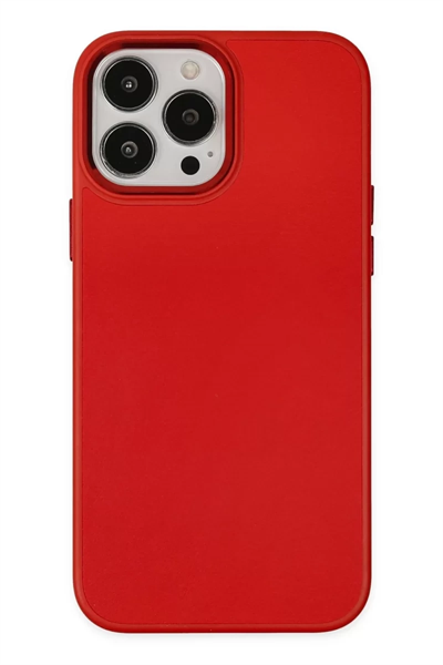 Apple iPhone 13 Pro Kılıf Asya Deri Silikon - Kırmızı