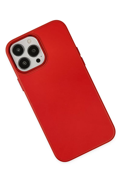 Apple iPhone 13 Pro Kılıf Asya Deri Silikon - Kırmızı