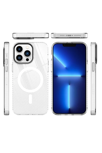 Apple iPhone 13 Pro Kılıf Beta Magneticsafe Silikon - Şeffaf