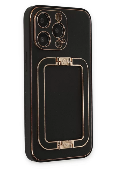 Apple iPhone 13 Pro Kılıf Coco Elit Kapak - Siyah