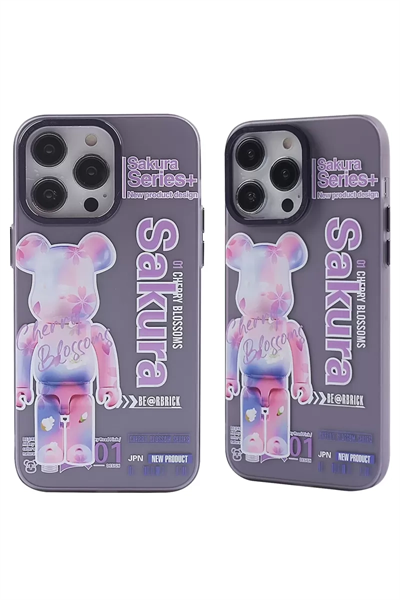 Apple iPhone 13 Pro Kılıf Desenli Kapak - Mor - 1