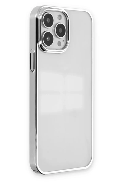 Apple iPhone 13 Pro Kılıf Element Silikon - Gümüş