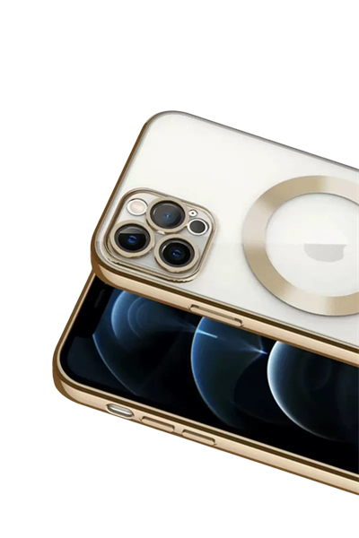 Apple iPhone 13 Pro Kılıf Kross Magneticsafe Kapak - Gold
