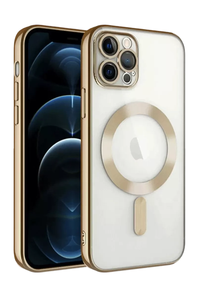 Apple iPhone 13 Pro Kılıf Kross Magneticsafe Kapak - Gold