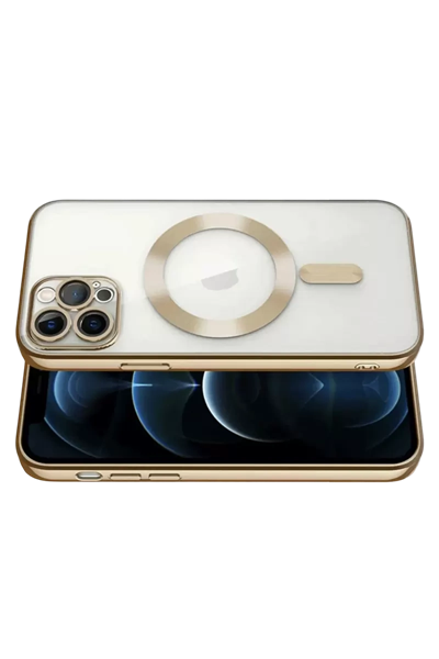 Apple iPhone 13 Pro Kılıf Kross Magneticsafe Kapak - Gold