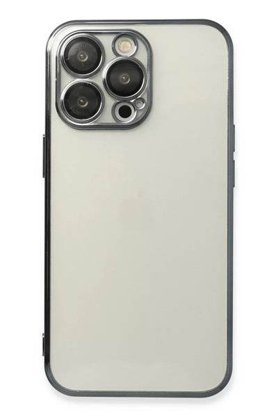 Apple iPhone 13 Pro Kılıf Lensli Silikon - Siyah