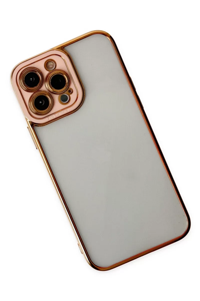 Apple iPhone 13 Pro Kılıf Liva Lens Silikon - Rose