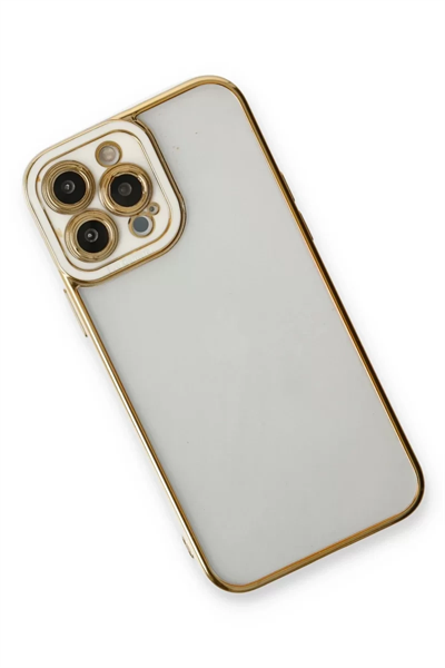 Apple iPhone 13 Pro Kılıf Liva Lens Silikon - Beyaz