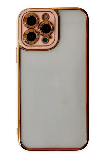 Apple iPhone 13 Pro Kılıf Liva Lens Silikon - Rose