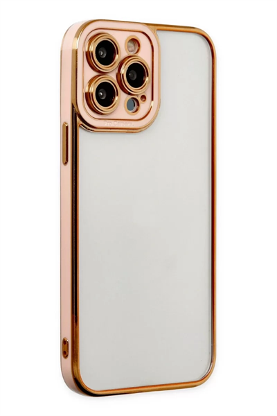 Apple iPhone 13 Pro Kılıf Liva Lens Silikon - Rose