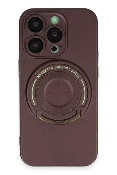 Apple iPhone 13 Pro Kılıf Lukka Magneticsafe Kapak - Kahverengi