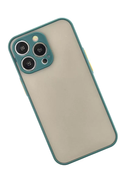Apple iPhone 13 Pro Kılıf Montreal Silikon Kapak - Yeşil
