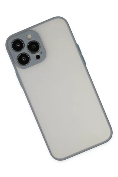 Apple iPhone 13 Pro Kılıf Montreal Silikon Kapak - Gri