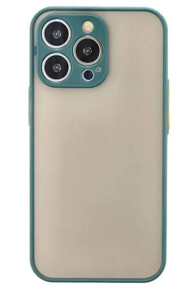Apple iPhone 13 Pro Kılıf Montreal Silikon Kapak - Yeşil