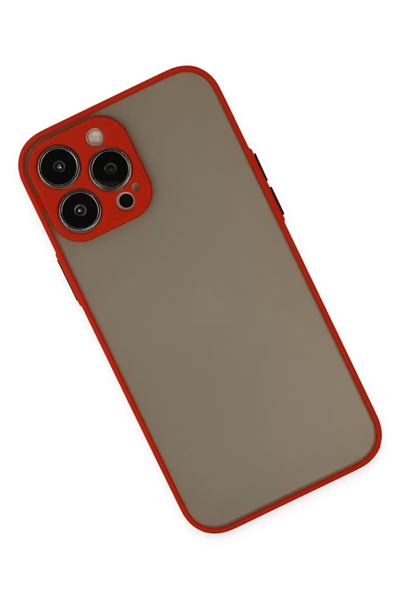 Apple iPhone 13 Pro Kılıf Montreal Silikon Kapak - Kırmızı