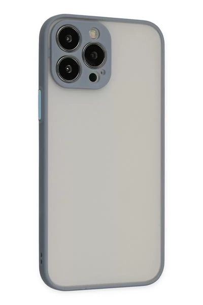 Apple iPhone 13 Pro Kılıf Montreal Silikon Kapak - Gri