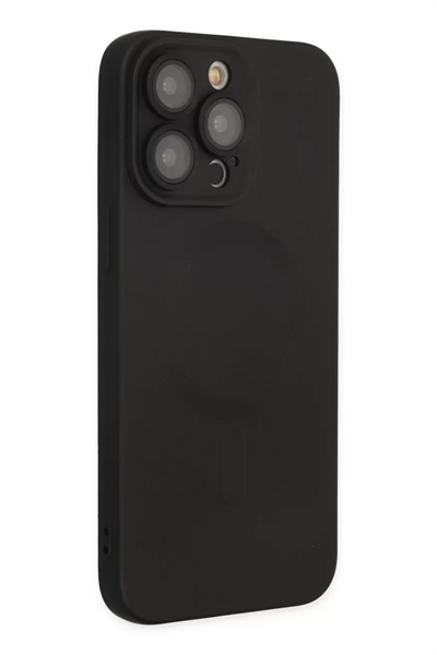 Apple iPhone 13 Pro Kılıf Moshi Lens Magneticsafe Silikon - Siyah