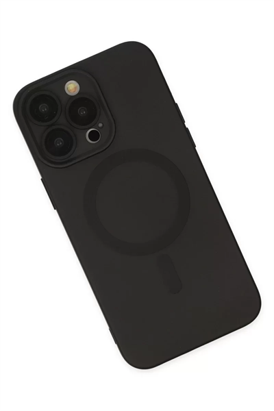 Apple iPhone 13 Pro Kılıf Moshi Lens Magneticsafe Silikon - Siyah