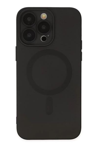 Apple iPhone 13 Pro Kılıf Moshi Lens Magneticsafe Silikon - Siyah