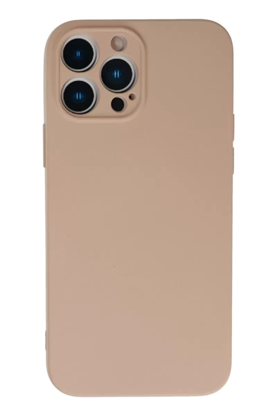 Apple iPhone 13 Pro Kılıf Nano içi Kadife Silikon - Pudra