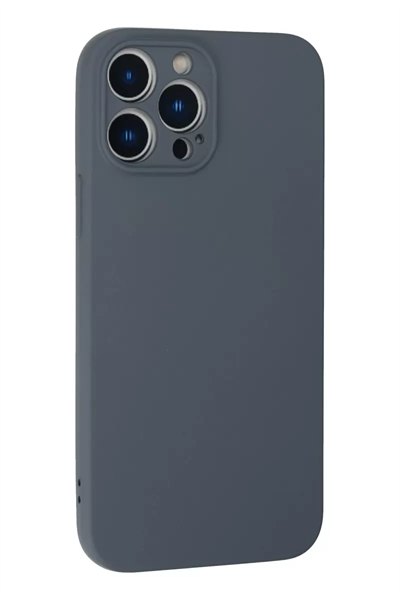 Apple iPhone 13 Pro Kılıf Nano içi Kadife Silikon - Gri