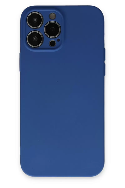 Apple iPhone 13 Pro Kılıf Nano içi Kadife Silikon - Lacivert
