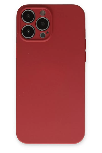 Apple iPhone 13 Pro Kılıf Nano içi Kadife Silikon - Kiremit