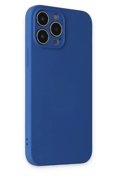 Apple iPhone 13 Pro Kılıf Nano içi Kadife Silikon - Lacivert