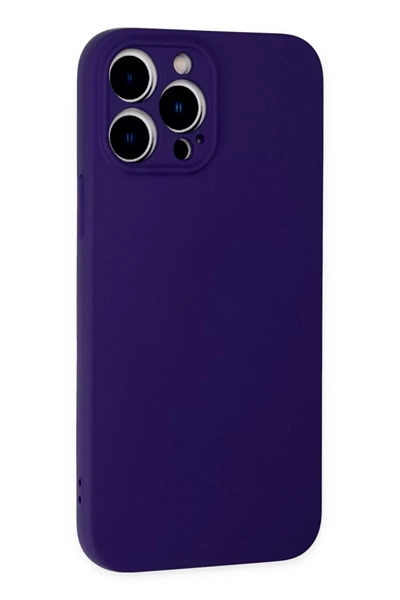 Apple iPhone 13 Pro Kılıf Nano içi Kadife Silikon - Mor