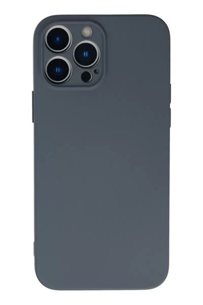 Apple iPhone 13 Pro Kılıf Nano içi Kadife Silikon - Gri