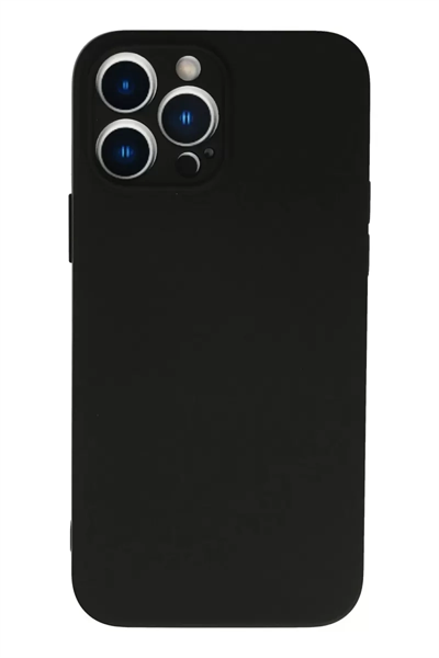 Apple iPhone 13 Pro Kılıf Nano içi Kadife Silikon - Siyah