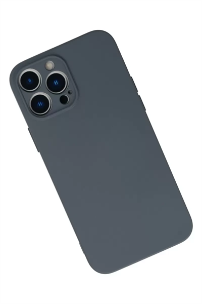 Apple iPhone 13 Pro Kılıf Nano içi Kadife Silikon - Gri