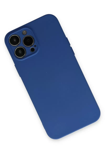 Apple iPhone 13 Pro Kılıf Nano içi Kadife Silikon - Lacivert