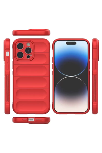 Apple iPhone 13 Pro Kılıf Optimum Silikon - Kırmızı
