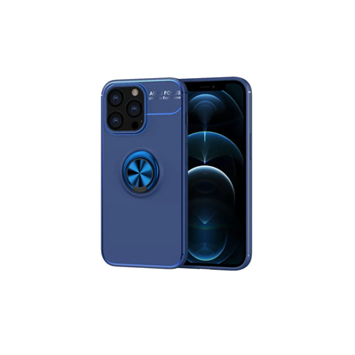 Apple iPhone 13 Pro Kılıf Range Yüzüklü Silikon - Mavi