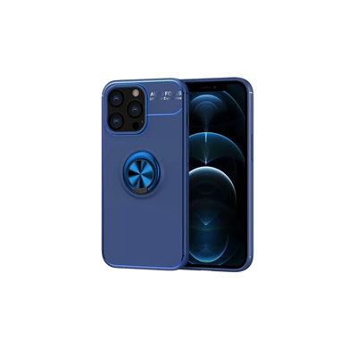 Apple iPhone 13 Pro Kılıf Range Yüzüklü Silikon - Mavi