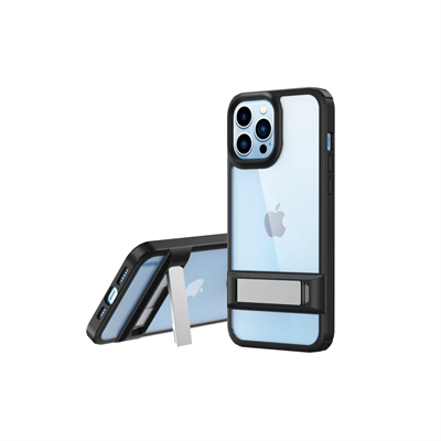 Apple iPhone 13 Pro Kılıf Rolet Stand Kapak - Siyah