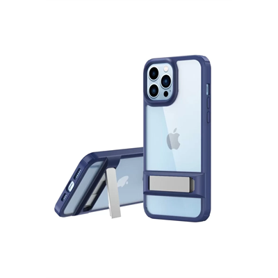 Apple iPhone 13 Pro Kılıf Rolet Stand Kapak - Lacivert