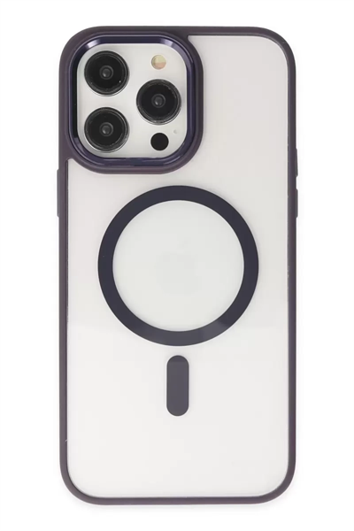 Apple iPhone 13 Pro Kılıf Room Magneticsafe Silikon - Derin Mor