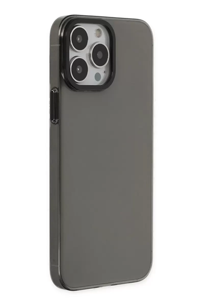 Apple iPhone 13 Pro Max Kılıf Anka PC Sert Metal Kapak - Siyah