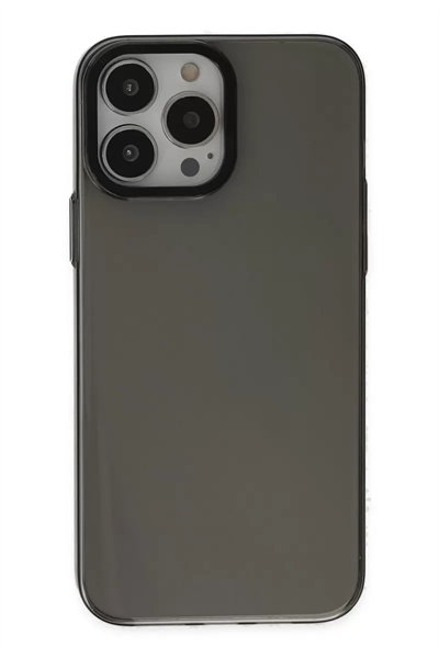 Apple iPhone 13 Pro Max Kılıf Anka PC Sert Metal Kapak - Siyah