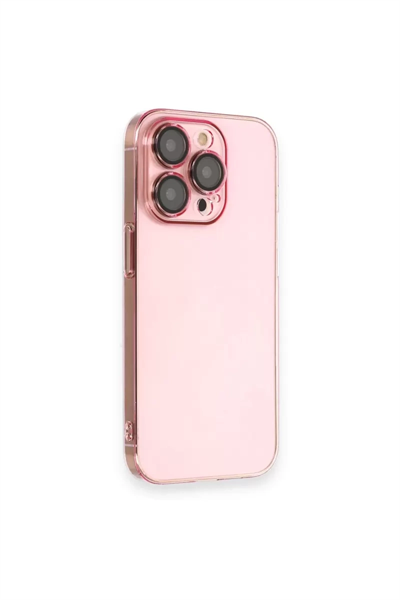 Apple iPhone 13 Pro Max Kılıf Armada Lensli Kapak - Rose Gold