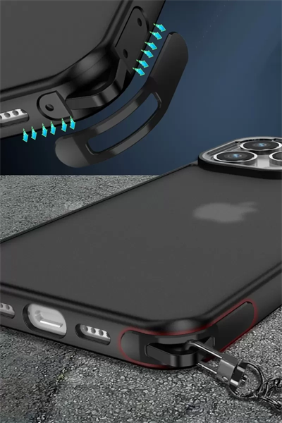 Apple iPhone 13 Pro Max Kılıf Elegant Kapak - Pudra