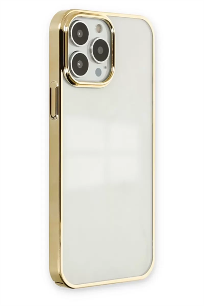 Apple iPhone 13 Pro Max Kılıf Element Silikon - Gold