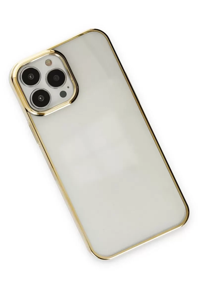 Apple iPhone 13 Pro Max Kılıf Element Silikon - Gold
