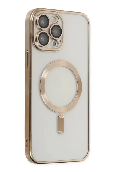 Apple iPhone 13 Pro Max Kılıf Kross Magneticsafe Kapak - Gold